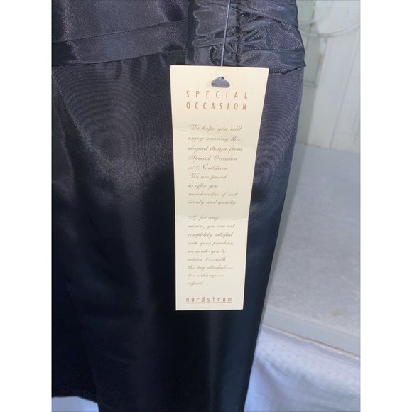 Tadaski Black Crepe Puff Sleeves Formal Knee Length Dress Size 10 NWT Excellent - Picture 9 of 12